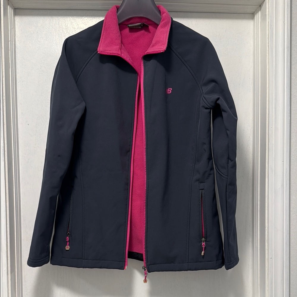 New Balance Pink and Blue Utility Jacket Performance Softshell